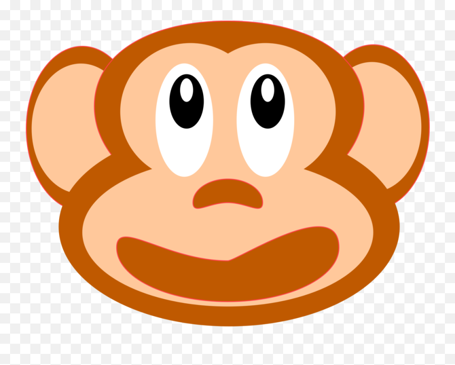 Monkey Snout Animal Curious George Face - Ape Emoji,Curious Face Emoji