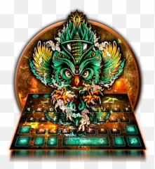Devil Owl Keyboard Theme - Art Emoji,Owl Emojis For Android