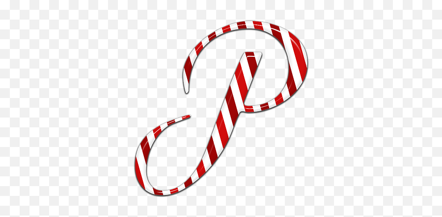 Candycane Letter P Text Candy - Illustration Emoji,Candy Cane Emoji