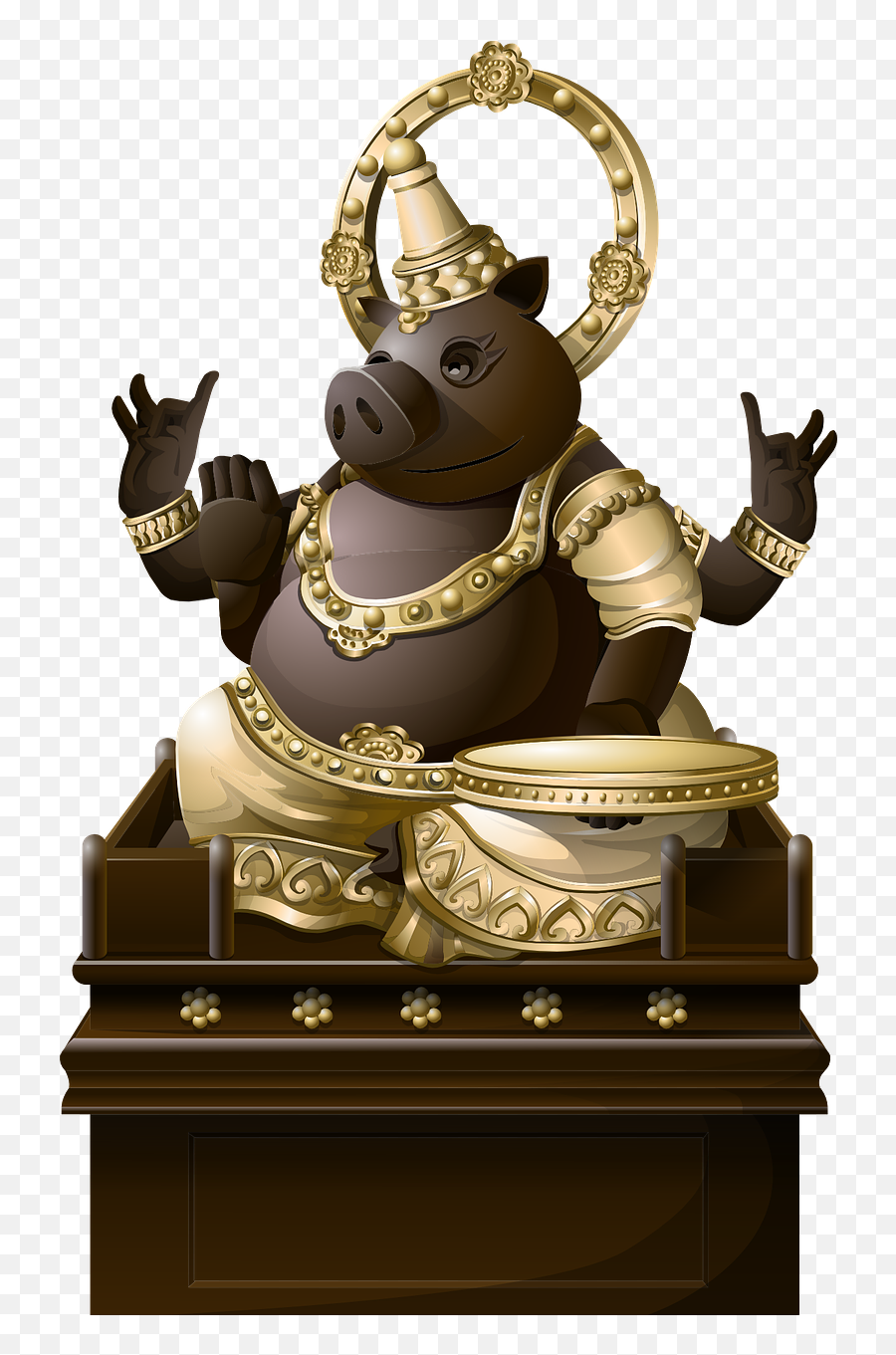 Buddhism Poison Pig Desire Attachment Emoji,Lady And Pig Emoji
