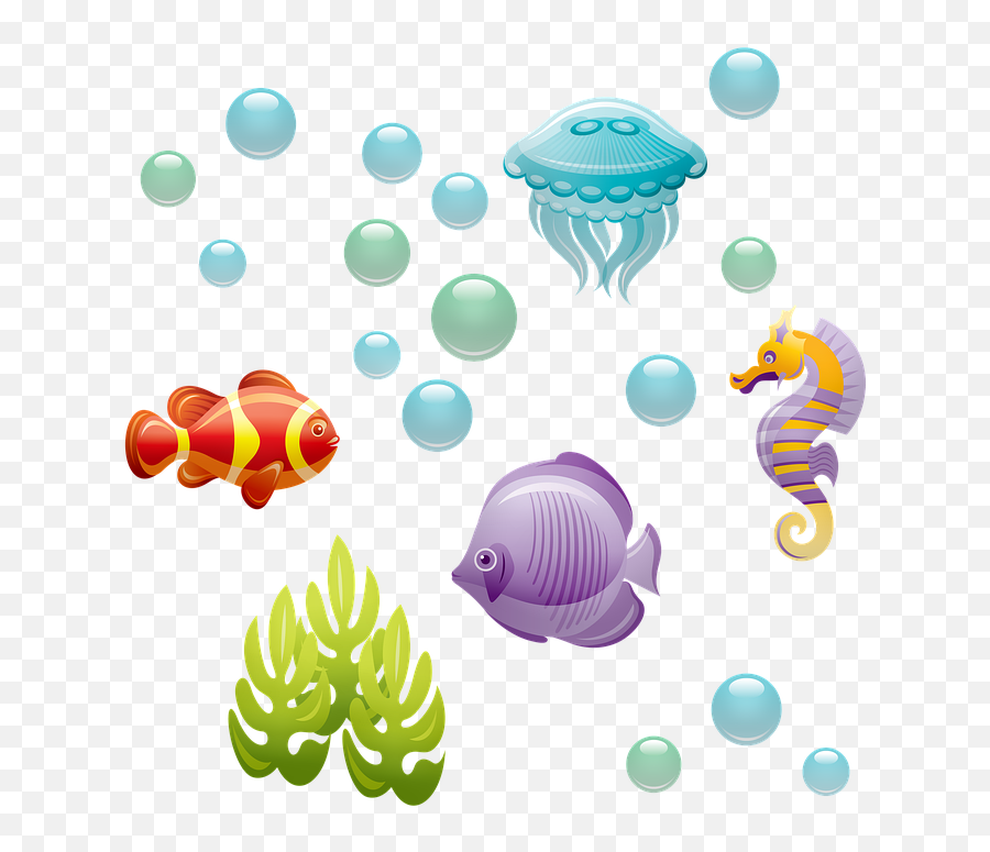 Underwater Fish Seahorse - Clip Art Emoji,Fish And Horse Emoji
