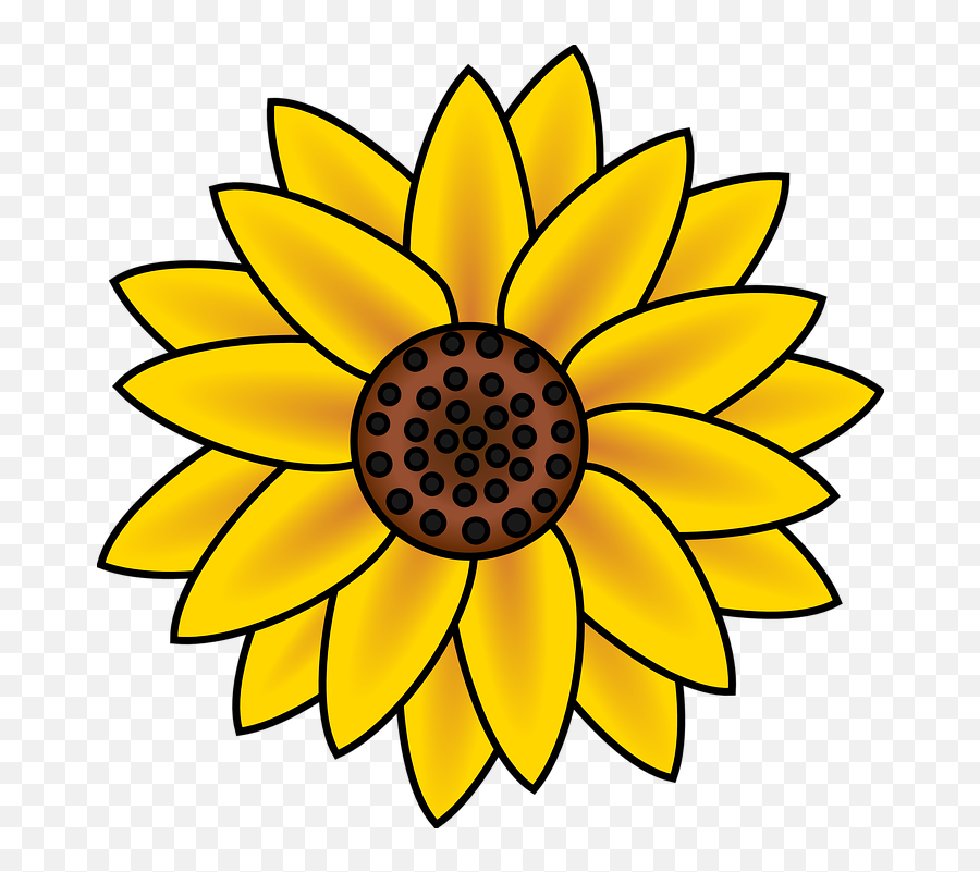 Free Sunflower Flower Illustrations - Easy Simple Sunflower Drawing Emoji,Sunflower Emoji