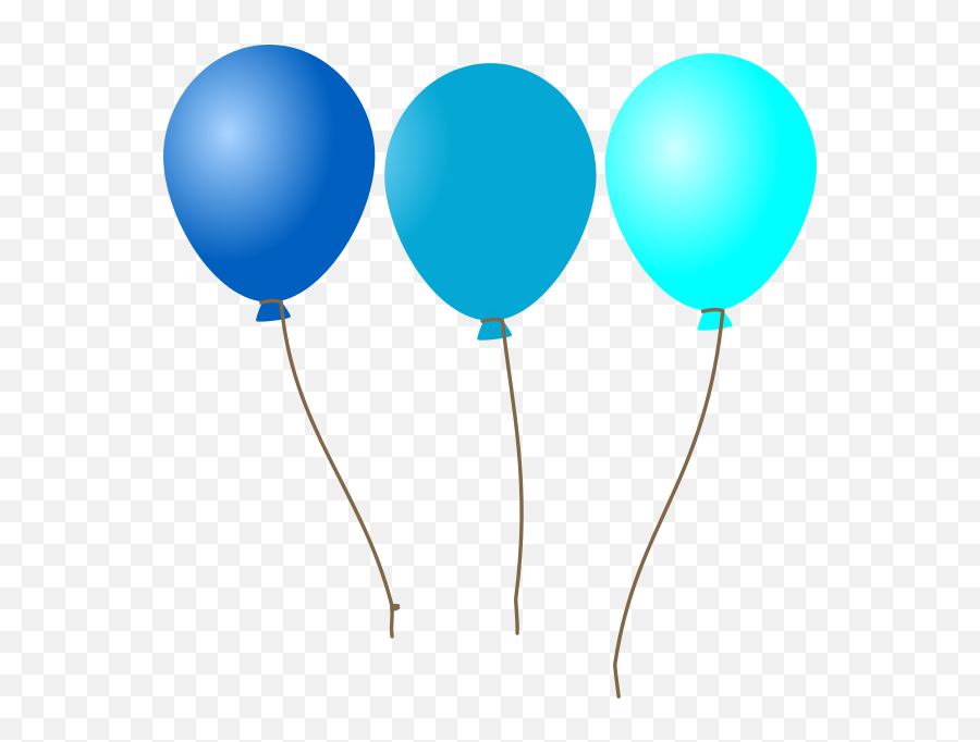 Clipart Balloon Turquoise Transparent - Blue Balloons Clip Art Emoji,Blue Balloon Emoji
