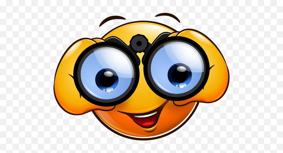 Just Another Watching Smiley - Clipart Watching Emoji,Binoculars Emoji