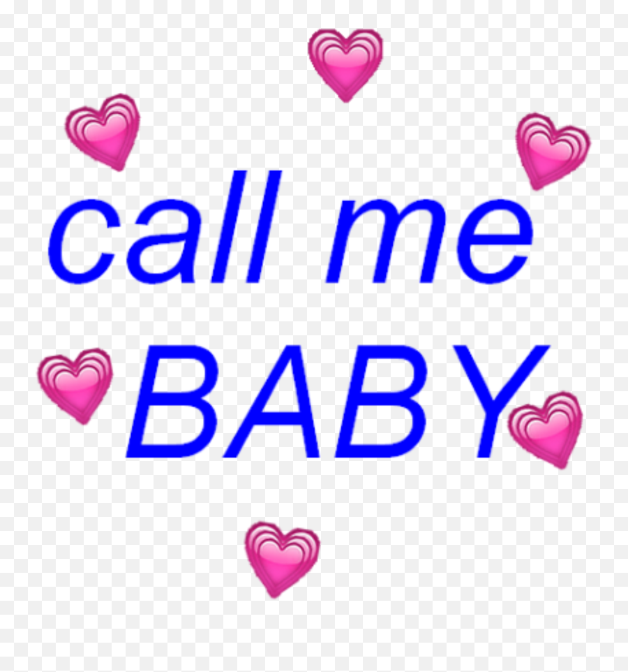 Notmine Baby Hearts Heart Text Emoji - Sticker Call Me Baby,Emoji Heart Text