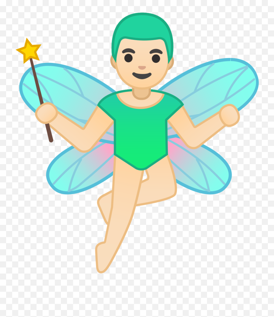 Man Fairy Light Skin Tone Icon - Emoji Fada Homem,Surfer Emoji
