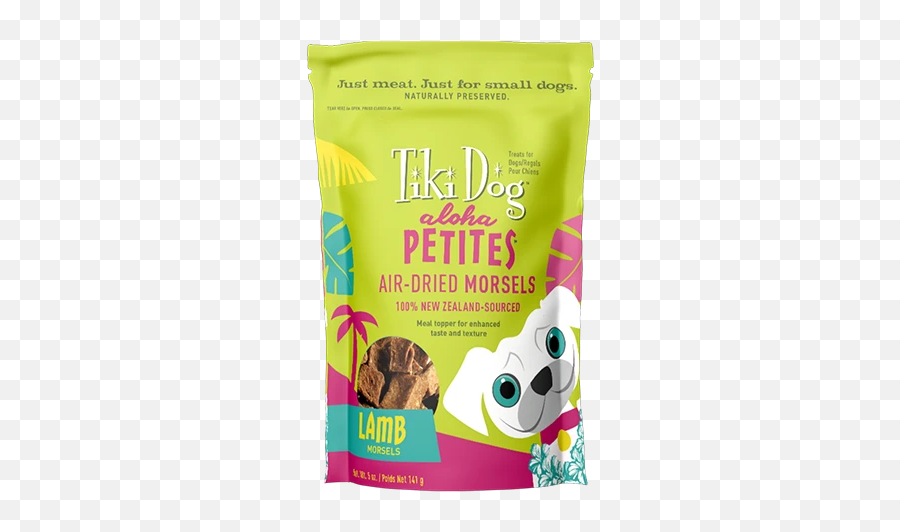 Plato Real Meat Dog Treats U2013 Paw Naturals - Tiki Dog Aloha Petites Dog Treats Chicken Air Dried Morsels Small Dogs Meal Topper For Enhanced Taste And Texture Pouch 5 Oz Emoji,Lamb Emoji