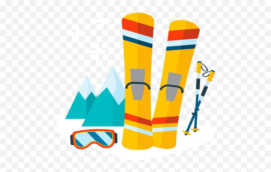 Skis Ski Skiing Multicolor Vacation Siteseeing Travel - Graphic Design Emoji,Ski Emoji