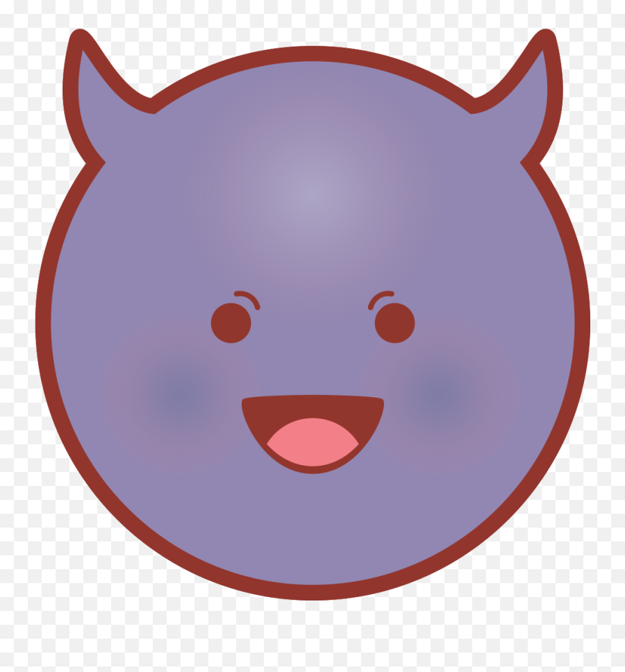 Free Emoji Face Circle Evil Png With - Cartoon,Down Dog Emoji
