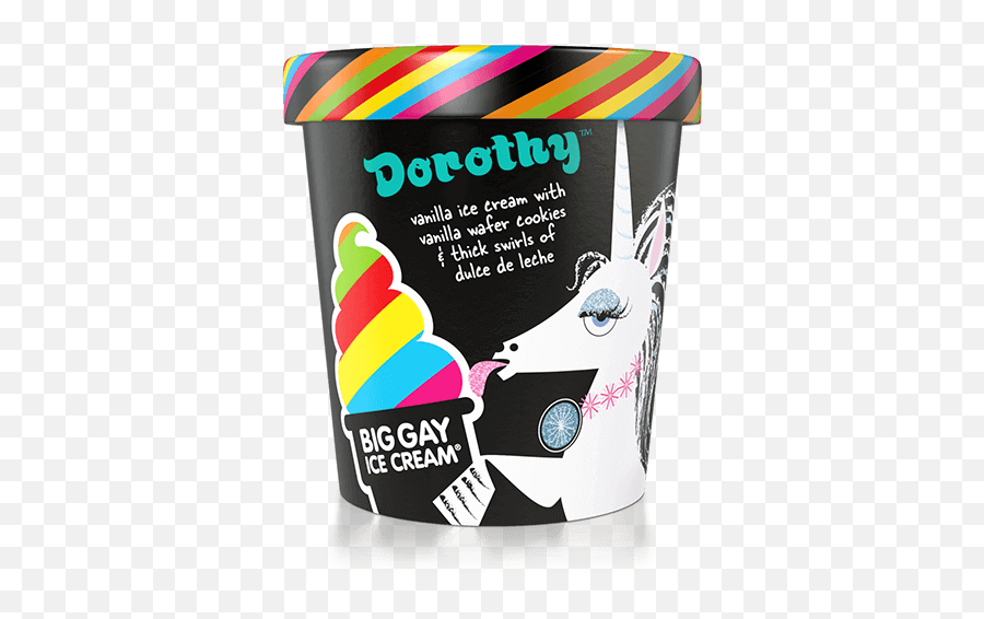 Just Look Cool - Big Gay Ice Cream Dorothy Emoji,Yogurt Cup Emoji