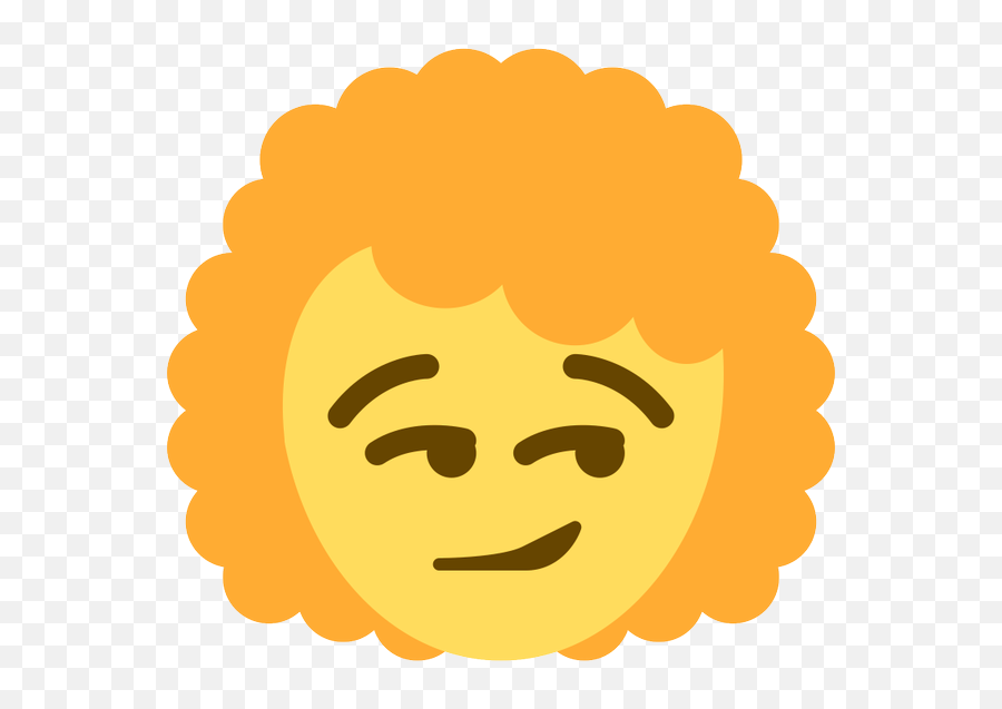 Curly Hair Smirking Face - Human Skin Color Emoji,Smirking Face Emoji