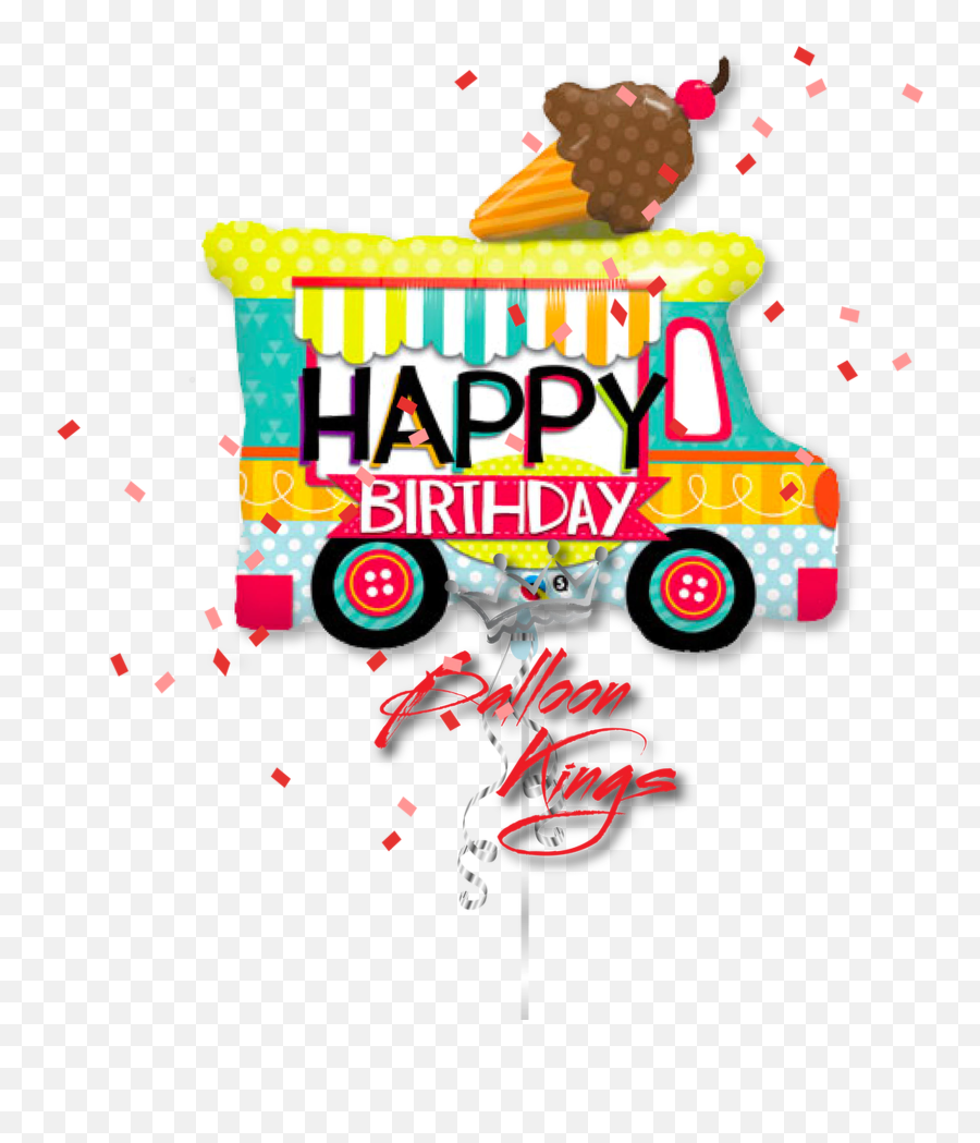Happy Birthday Ice Cream Truck - Ice Cream Truck Birthday Emoji,Happy Birthday Emoji Text