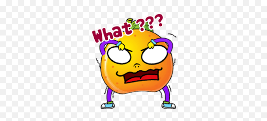 Emoji Oranges Stickers - Happy,Droll Emoji