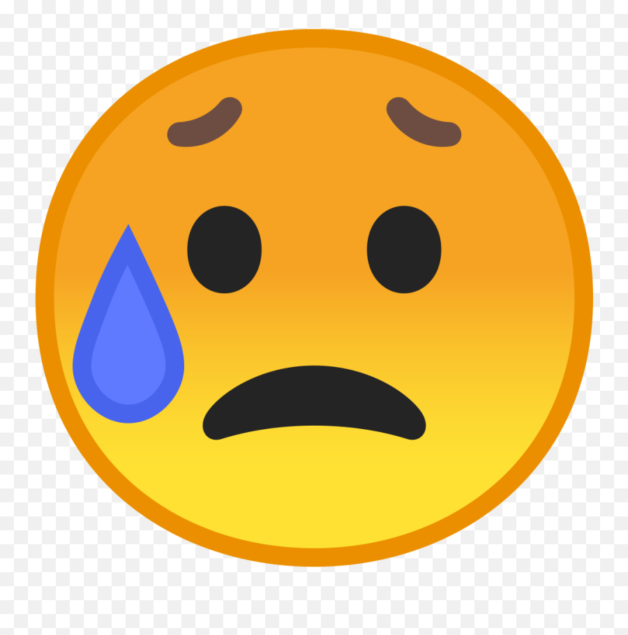 Sad But Relieved Face Icon - Sad Face Icon Png Emoji,Drooling Emoji ...
