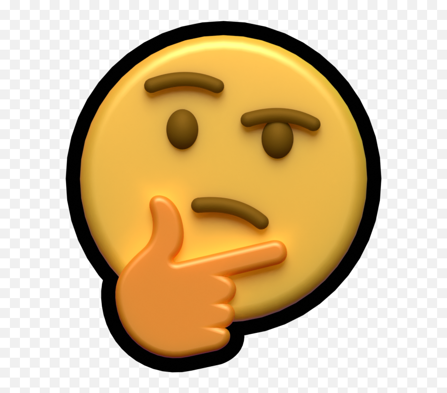 Thunk - Deformed Thinking Emoji, HD Png Download - vhv