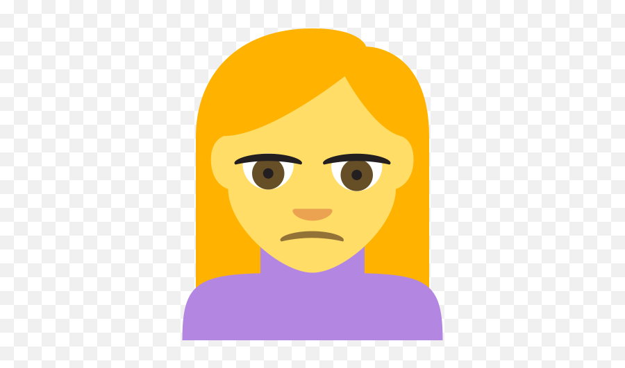 Emojione 1f64d - Emoji Person Frowning,Girl Emoji