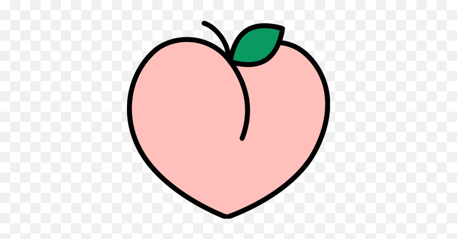 Outlined Peach Graphic - Clip Art Emoji,Popsicle Emoji