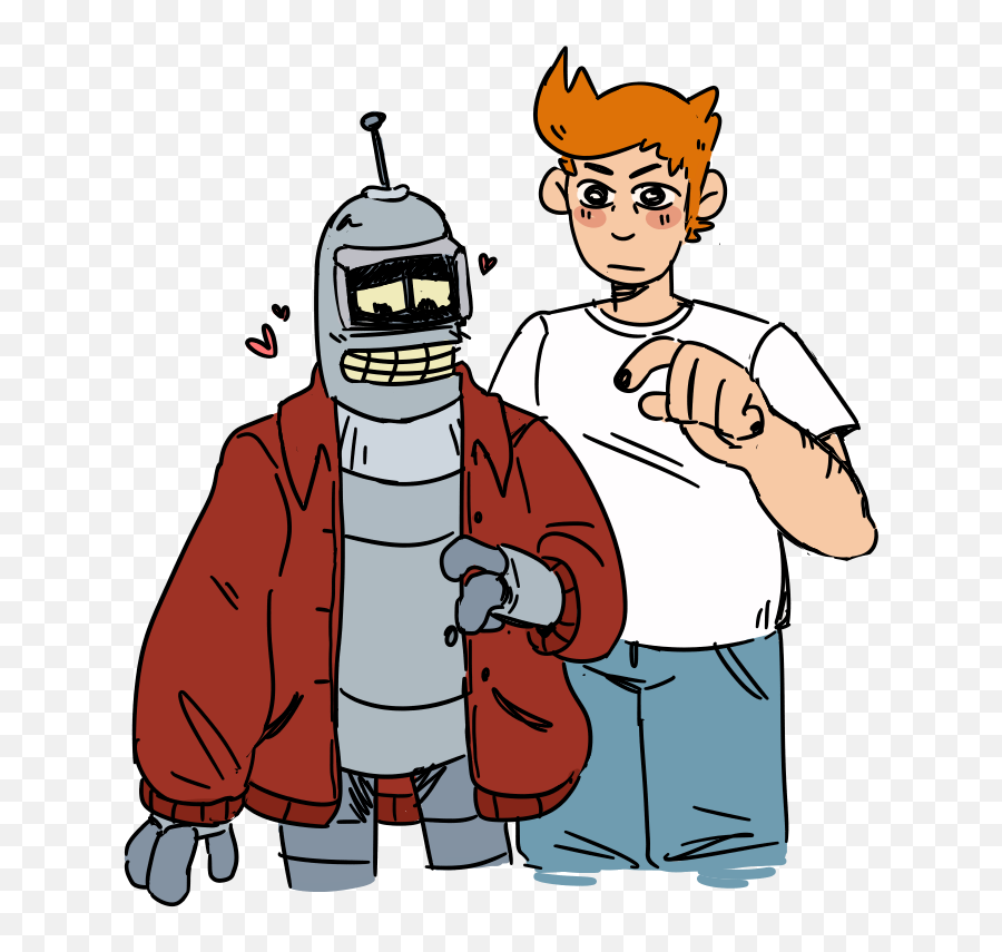 Futurama Frender Philippjfry Fry Bender - Fry X Bender Emoji,Bender Emoji