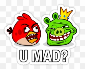 Trollface Comic - Angry Birds Face Emoji