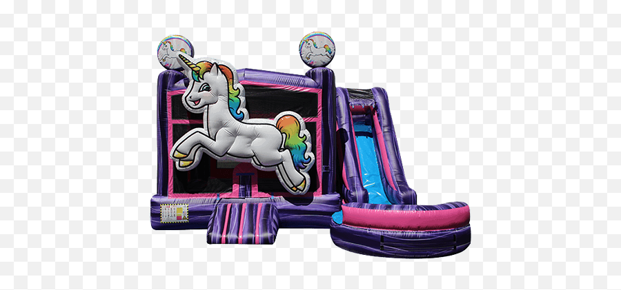 Inflatable Bounce Slide Combos New - Unicorn Bounce House Emoji,Funny Emoji Combos