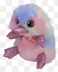 Products Ty Natural Pet Foods - Rainbow Platypus Beanie Boo Emoji,Slobbering Emoji