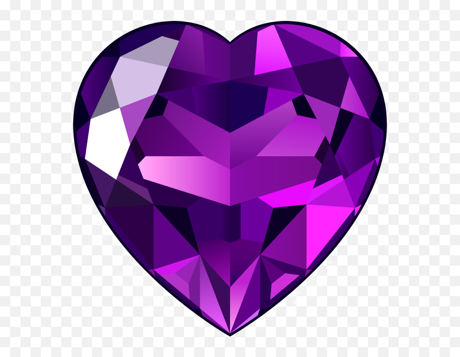Heart Stickers For Valentineu0027s Day By Ash Alom - Purple Heart Gem Png Emoji,Herat Emoji