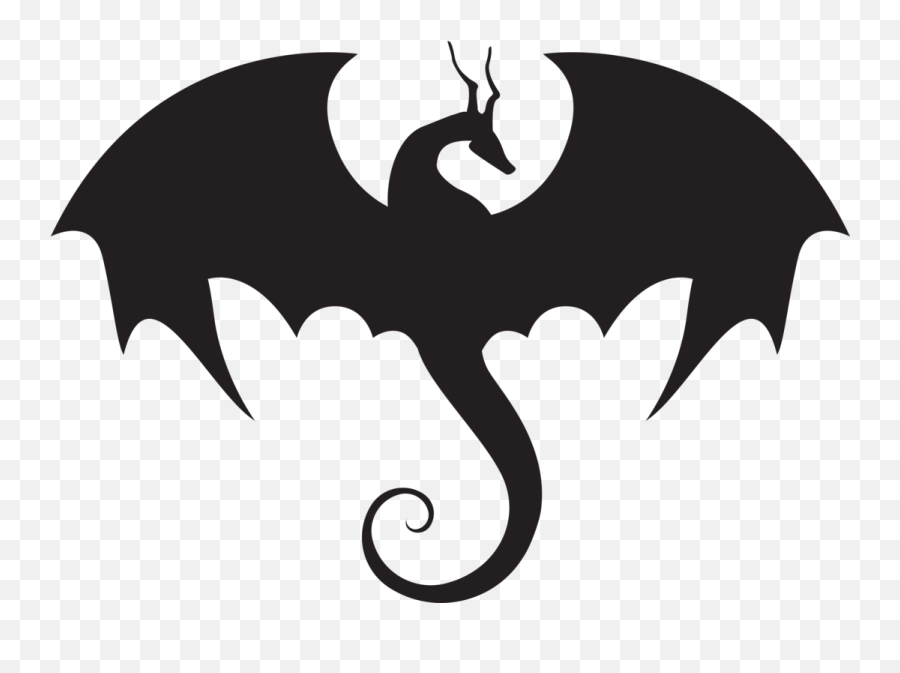 Transparent Dragon Clipart - Silhouette Dragon Clip Art Emoji,Drake Emoji Tattoo