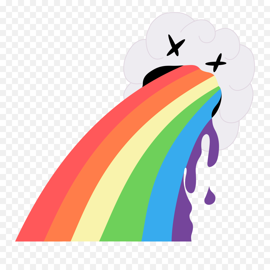 Rainbow Barf Rain Dead Cloud Snapchat - Rainbow Vomit Png Emoji,Barfing Rainbow Emoji
