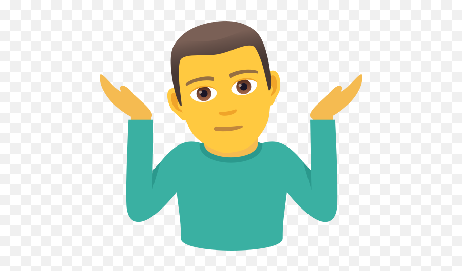 Emoji Man Shrugging Shoulders To - Dando De Ombro Emoji,Shrug Emoji