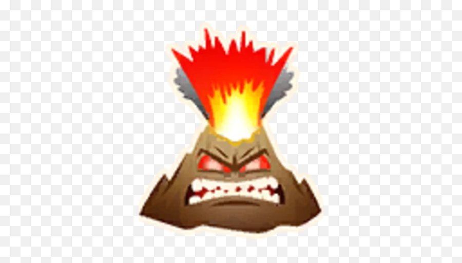 Angry Volcano - Angry Volcano Emoji,Volcano Emoji