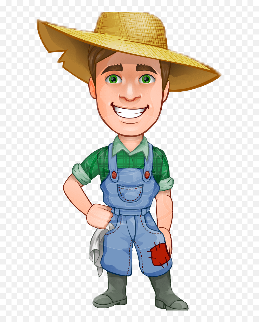 Farmer Sticker By Costeñitacruzfranco - He Is A Farmer Cartoon Emoji,Farmer Emoji