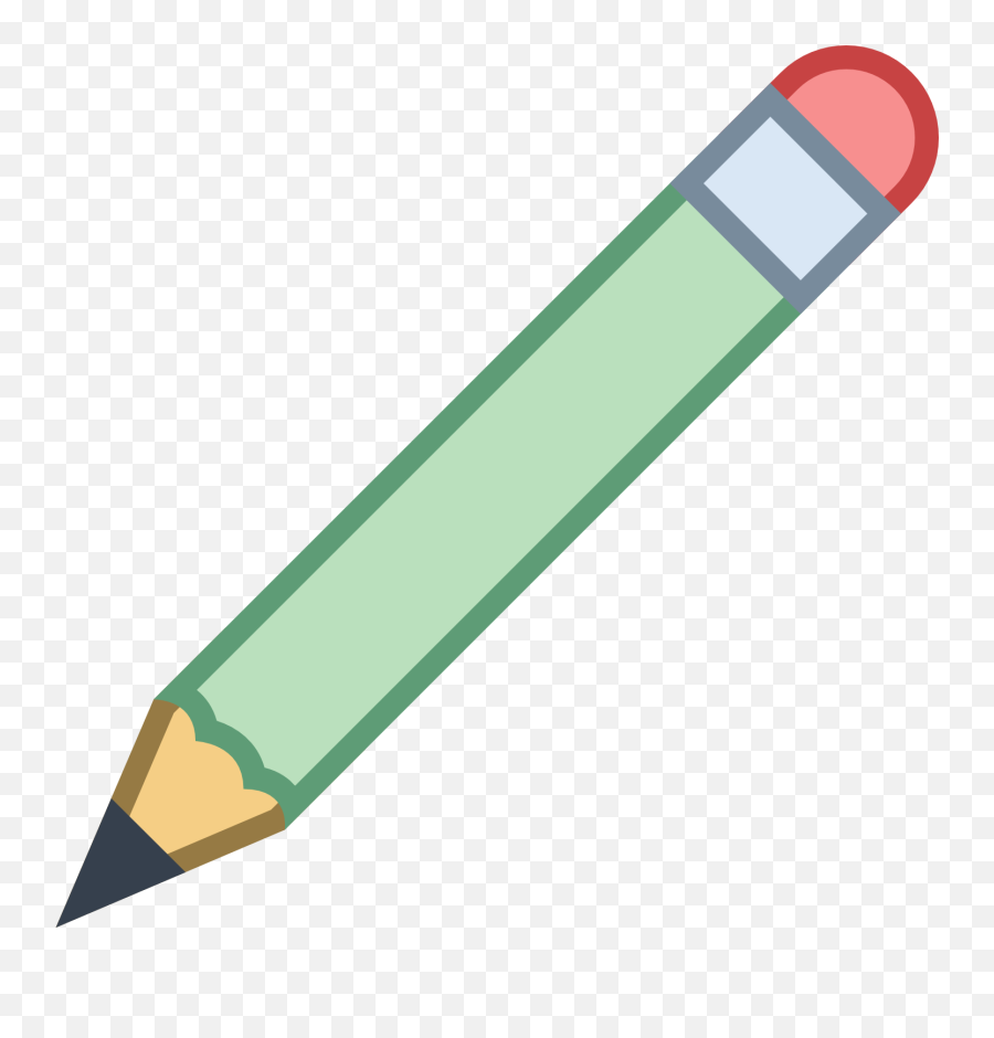 Download Hd Pencil Clipart Four - Pencil Icon Transparent Pencilclipart Png Emoji,4 Leaf Clover Emoji