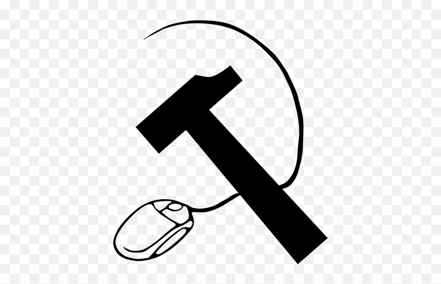 Vector Drawing Of Working Class Hammer And Mouse - Hammer And Mouse Emoji,Star Wars Emoji Keyboard