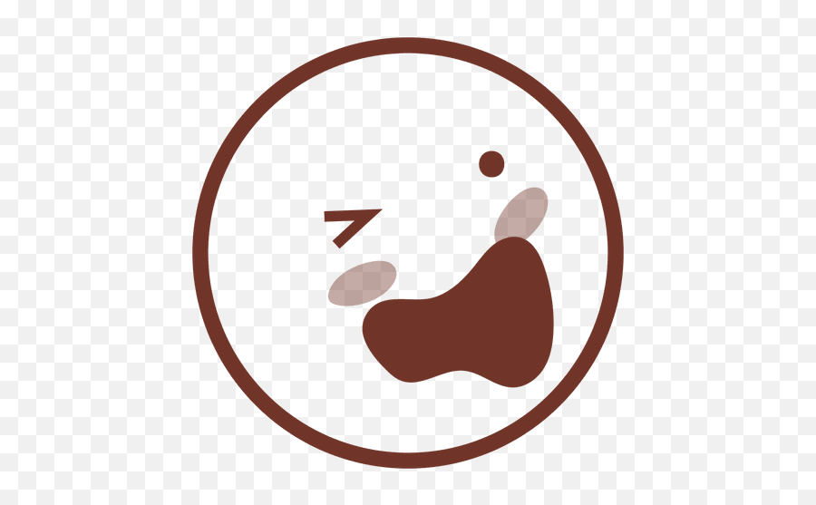 Wink Flat Emoticon - Circle Emoji,Robber Emoji