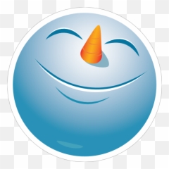 Cute Happy Snowman Emoji Sticker - Circle,Maryland Flag Emoji