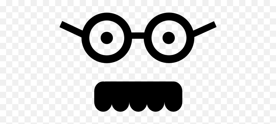 Male Square Face With Glasses And Emoji,Mustache Emoticons