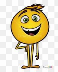 How To Draw Gene Emoji Movie - Gene Emoji Movie Drawing,Nut Emoji