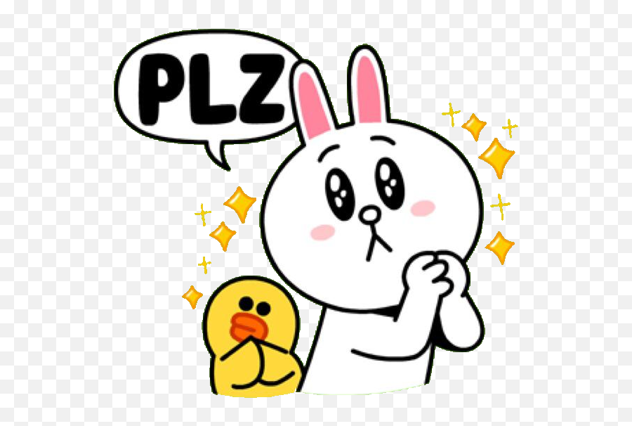 Plz - Sticker Line Png Download Emoji,Korean Emoji
