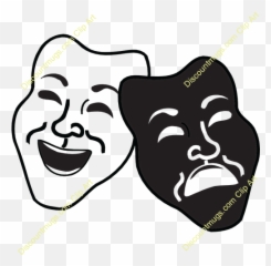White Background Clipart - Greek Chorus Clipart Emoji,Comedy Tragedy Emoji