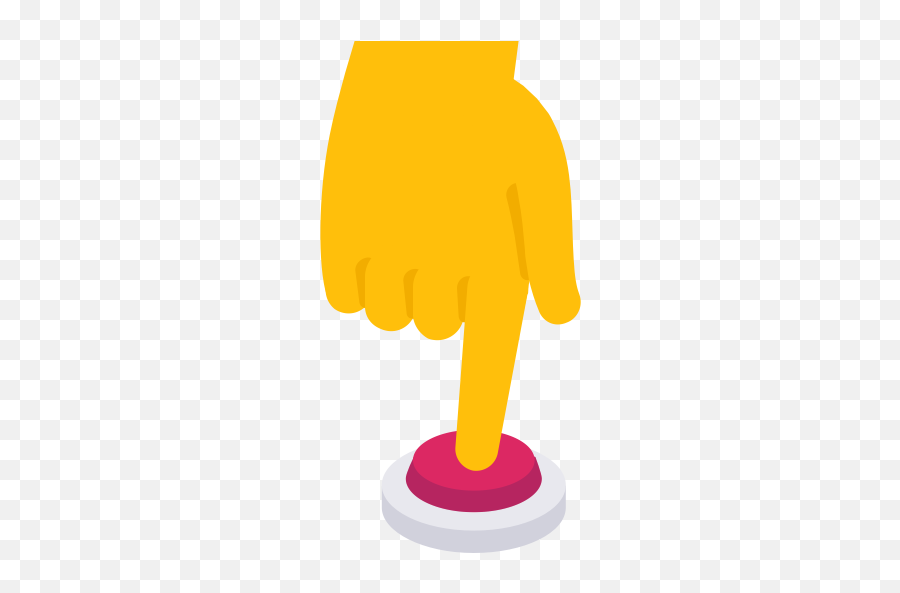 Button Hand Press Icon - Clip Art Emoji,Grave Emoji