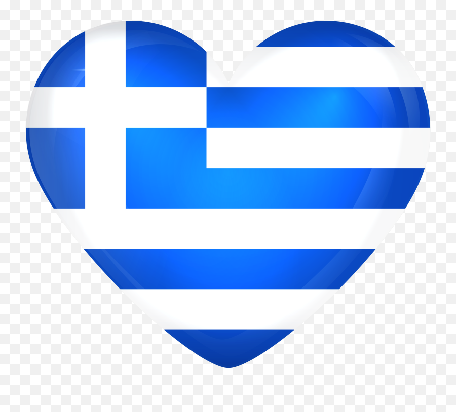Greece Large Heart Flag Gallery Yopriceville High - Greek Flag Heart Clipart Emoji,Greek Flag Emoji
