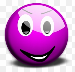 Smiley - Purple Circle With A Face Emoji,Emoticons