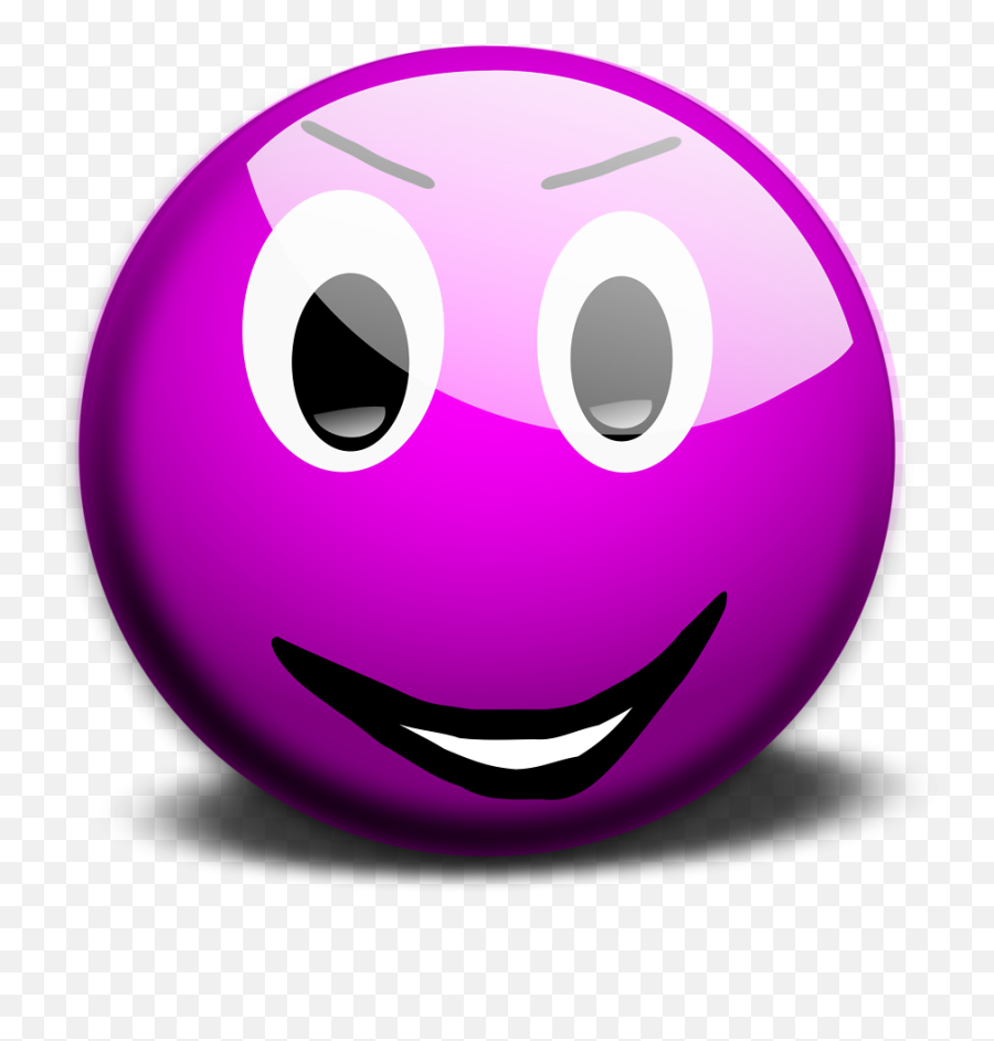 Smiley - Purple Circle With A Face Emoji,Emoticons