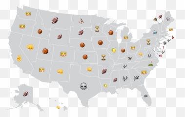 Us Map Shows What Events Each State Has - Electoral Votes For Each State 2017 Emoji,Usa Emoji Map