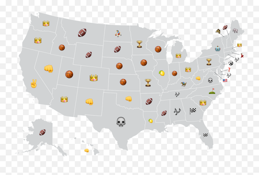 Us Map Shows What Events Each State Has - Electoral Votes For Each State 2017 Emoji,Usa Emoji Map