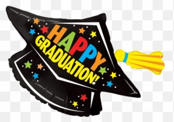 32 Giant Happy Graduation Cap And Tassel Balloon - Emoji