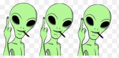 Alien Wallpaper Tumblr - Aliens With Middle Finger Emoji