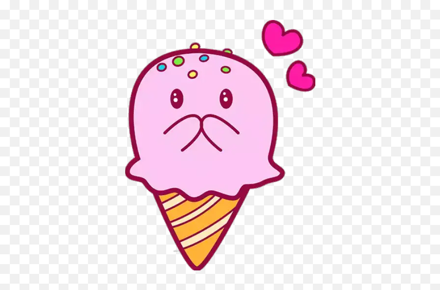 Ice Cream Emoji Whatsapp - Crying Ice Cream Cartoon,Ice Emoji