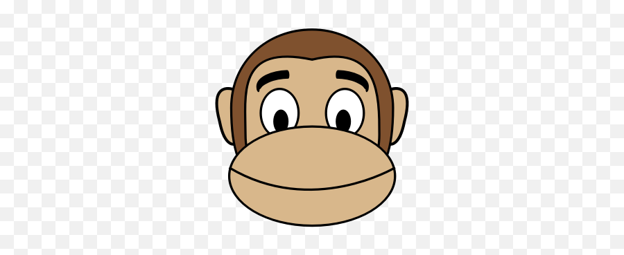 Monkey Emoji - Cartoon Monkey Face Smiling,Emojis