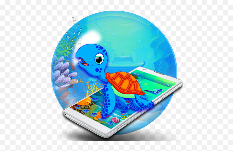 Blue Turtle Theme - Cartoon Emoji,Google Turtle Emoji